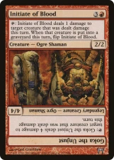 Initiate of Blood // Goka the Unjust card image