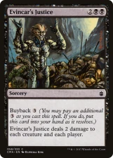 Evincar’s Justice card image
