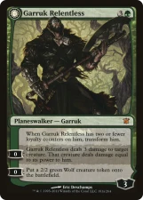Garruk Relentless // Garruk, the Veil-Cursed card image