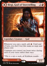 Birgi, God of Storytelling // Harnfel, Horn of Bounty card image