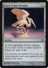 Ivory Crane Netsuke card image