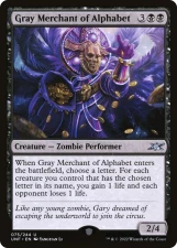 Gray Merchant of Alphabet card image
