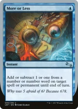 More or Less card image