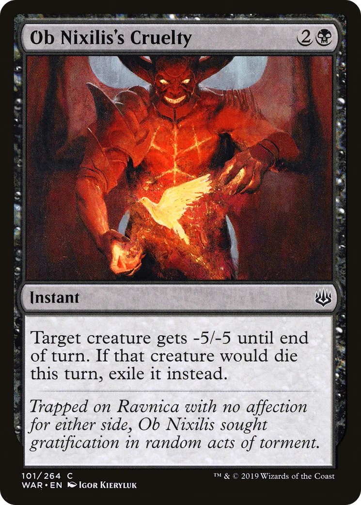 Ob Nixilis’s Cruelty Magic: The Gathering card image