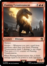 Flaming Tyrannosaurus card image