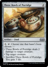 Three Bowls of Porridge card image