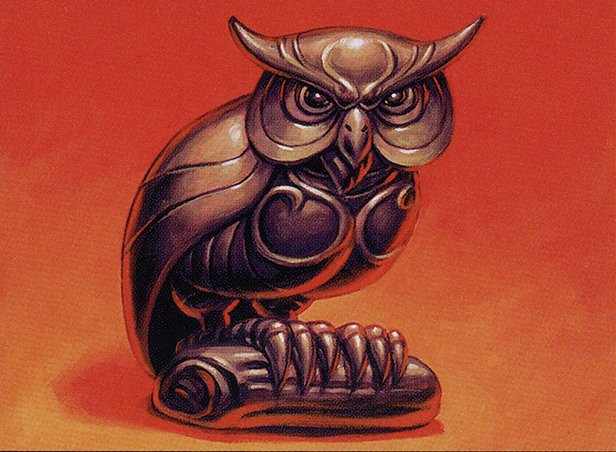 Ebony Owl Netsuke