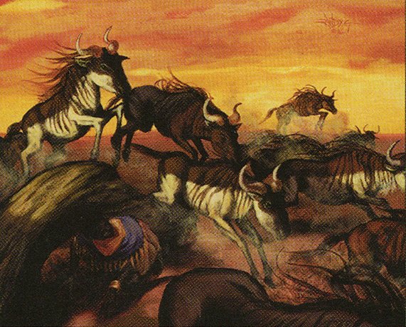 Stampeding Wildebeests